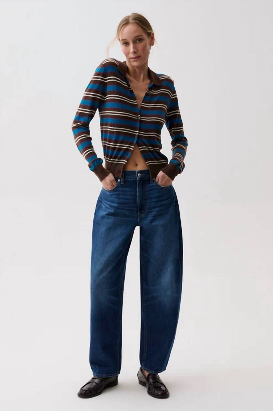 NEW PISTOLA sacha high rise relaxed barrel jeans in nile